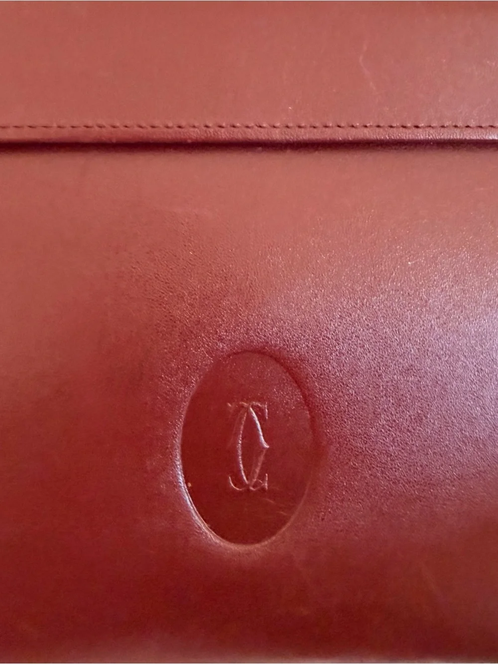 CARTIER Le Must de Cartier Clutch & Chain Shoulder Bag Double Snap Closure
